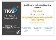 Kate B certificate